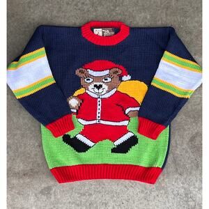 Peruvian Fashions Children's Alpaca Wool Hand Knitted Sweater Christmas Size 8